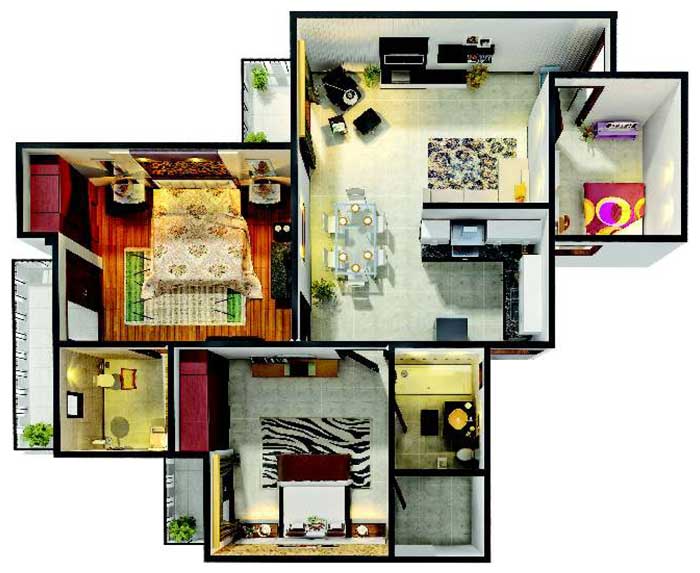 Gaur City 1 5th Avenue apartment layout, Sector 4, Greater Noida West